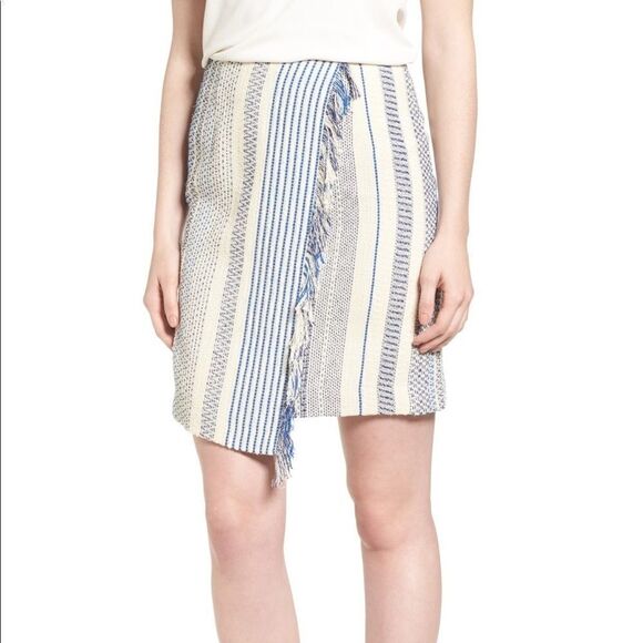 Halogen Sz 6 Fringe Faux Wrap Pencil Skirt NWT - Picture 1 of 7